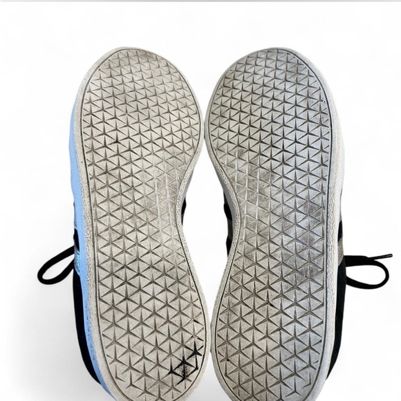 Adidas Women’s Black Suede Sneakers with Silver Stripes, Size 8.5 - Picture 7 of 7